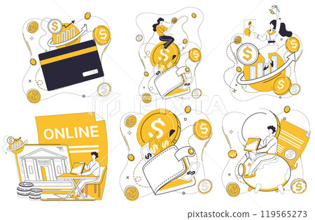 Money management vector illustration. Banking is canvas, and money management is brushstroke, painting picture success Cash flows smoothly through veins economy when guided by sound money management Money management vector illustration. Banking is canvas, and money management is brushstroke, painting picture success Cash flows smoothly through veins economy when guided by sound money management 119565273