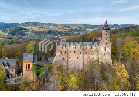 Aerial view of Grodno castle (Zamek Grodno) Aerial view of Grodno castle (Zamek Grodno) 119565418