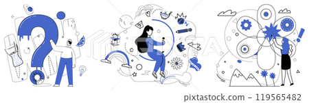 Operational efficiency vector illustration. Tactical innovation is compass guiding ship business through waters operational success Development is fertile soil where roots operational efficiency Operational efficiency vector illustration. Tactical innovation is compass guiding ship business through waters operational success Development is fertile soil where roots operational efficiency 119565482
