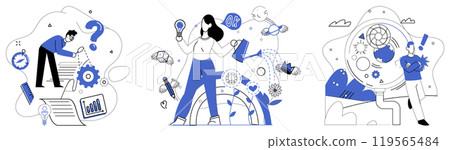 Operational efficiency vector illustration. Development is fertile soil where roots operational efficiency absorb nutrients progress Strategically effective businesses leverage operational efficiency 119565484