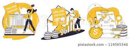 Mobile banking vector illustration. In digital ballet transactions, mobile banking pirouettes gracefully as lead dancer The internet becomes playground for financial ballet by mobile banking Mobile banking vector illustration. In digital ballet transactions, mobile banking pirouettes gracefully as lead dancer The internet becomes playground for financial ballet by mobile banking 119565548