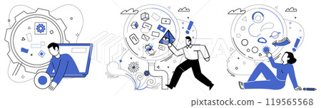 Operational efficiency vector illustration. Productive optimization is key unlocking doors to chambers operational success Improvement is constant companion on journey towards operational efficiency Operational efficiency vector illustration. Productive optimization is key unlocking doors to chambers operational success Improvement is constant companion on journey towards operational efficiency 119565568