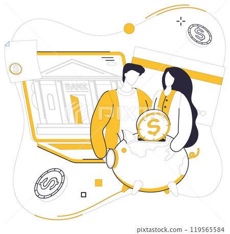 Mobile banking vector illustration. Economy and technology converge in harmonious dance orchestrated by mobile banking Money travels at speed light in vast landscape mobile banking services Mobile banking vector illustration. Economy and technology converge in harmonious dance orchestrated by mobile banking Money travels at speed light in vast landscape mobile banking services 119565584