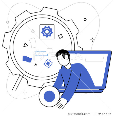 Operational efficiency vector illustration. Tactical innovation is compass guiding ship business through waters operational success Development is fertile soil where roots operational efficiency 119565586