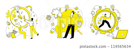 Thought experiment vector illustration. Analyzing and contemplating lead to innovative decisions born from thoughtful experiments Intelligence thrives in rich soil research, nurtured by waters Thought experiment vector illustration. Analyzing and contemplating lead to innovative decisions born from thoughtful experiments Intelligence thrives in rich soil research, nurtured by waters 119565634