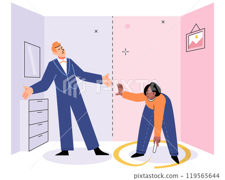 Personal space vector illustration. The psychological aspect personal space affects our comfort and well being Effective communication involves being mindful personal space and respecting others Personal space vector illustration. The psychological aspect personal space affects our comfort and well being Effective communication involves being mindful personal space and respecting others 119565644