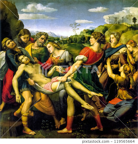 Descent from the Cross of Pal Baglioni Burial of Borghese Entombment Descent from the Cross of Pal Baglioni Burial of Borghese Entombment 119565664