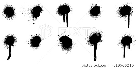Vector art featuring a splash and splatter design with paint and ink drips. Perfect for a creative street art banner Vector art featuring a splash and splatter design with paint and ink drips. Perfect for a creative street art banner 119566210