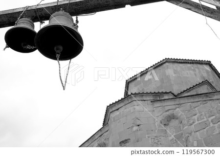 Jvari Monastery, 6th century Georgian Orthodox monastery and UNESCO World Heritage site near Mtskheta in eastern Georgia 119567300