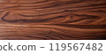 Uniform walnut wooden texture with horizontal veins. Wood background. Seamless pattern. 119567482