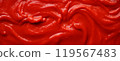Tomato paste or ketchup seamless texture background. 119567483