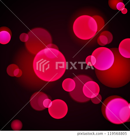 Background with pink, red bokeh lights on black background Background with pink, red bokeh lights on black background 119568805