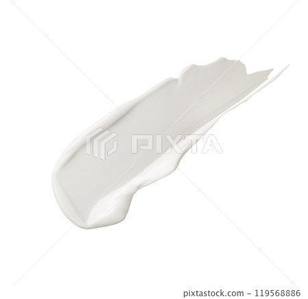 White cosmetic cream stroke isolated on a white background 119568886