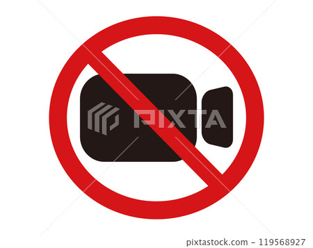 簡單的錄影禁止圖示插畫素材 簡單的錄影禁止圖示插畫素材 119568927