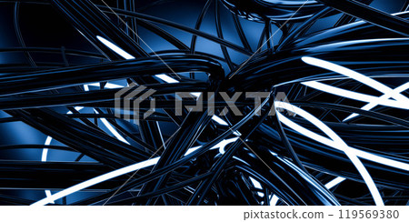 Intertwined Lines on Blue Background Intertwined Lines on Blue Background 119569380