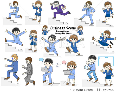 各套商務人士爬樓梯 119569600