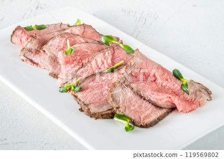 Sliced roast beef 119569802
