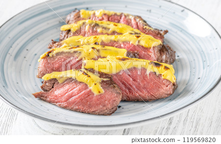 Cheese topped beef steak Cheese topped beef steak 119569820