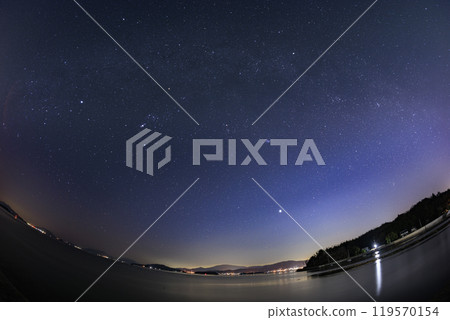 瀨戶內的冬季星空：獵戶座和冬季銀河 119570154