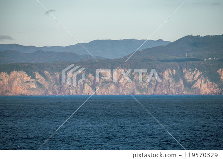 [Sunflower Furano heads north off the coast of Iwate Prefecture] 119570329