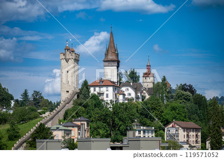 Historical city wall and towers Historical city wall and towers 119571052