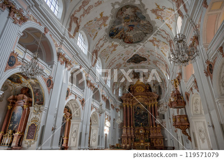 The Lucerne Jesuit Church, a Catholic church in Lucerne The Lucerne Jesuit Church, a Catholic church in Lucerne 119571079
