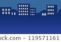 Background illustration of a cityscape with buildings at night 119571161