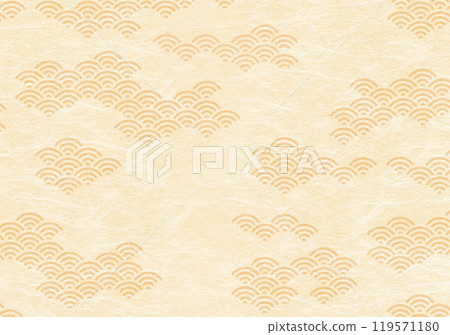 Orange wave pattern Japanese style background painting (Japanese paper, cloud flow) Orange wave pattern Japanese style background painting (Japanese paper, cloud flow) 119571180