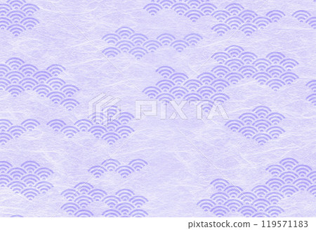 紫色波浪紋日式背景畫(和紙、雲彩風格) 紫色波浪紋日式背景畫(和紙、雲彩風格) 119571183