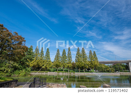 Scenery of Johoku Park, Osaka City Scenery of Johoku Park, Osaka City 119571402