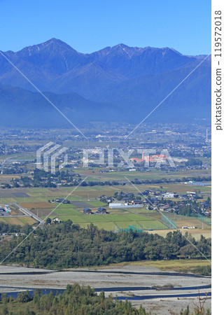 Autumn in Azumino: Morning countryside and the Northern Alps Autumn in Azumino: Morning countryside and the Northern Alps 119572018