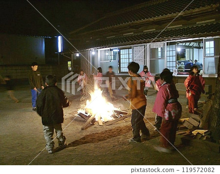 22年前，在大島町堀口加茂神社表演的堀口舞獅（2002年11月14日） 119572082