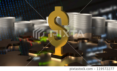 The dollar symbol and jigsaw for Business 3d rendering. The dollar symbol and jigsaw for Business 3d rendering. 119572277