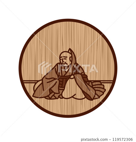 木雕簡單圓形百人一書星星 木雕簡單圓形百人一書星星 119572306