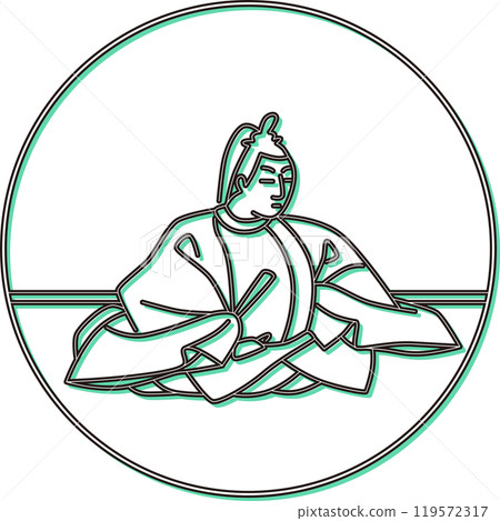 彩色陰影圓形百人一集大納言恆信 彩色陰影圓形百人一集大納言恆信 119572317