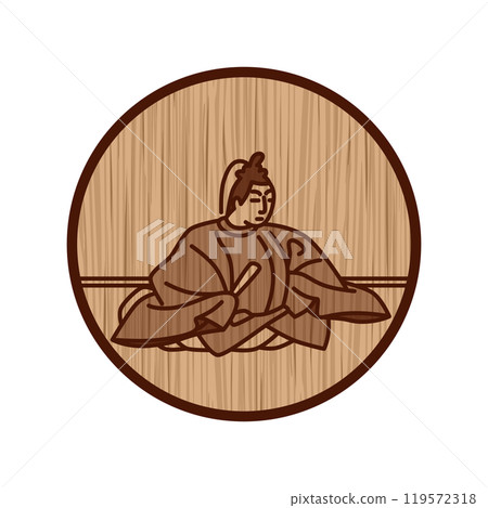 木雕簡單圓形百人一州大納言常心 木雕簡單圓形百人一州大納言常心 119572318
