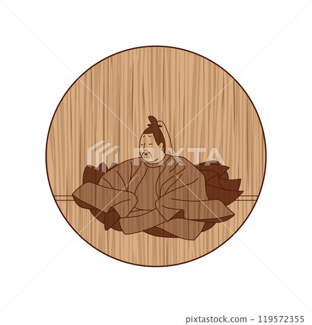 木雕圓形百人一州、崇德院 木雕圓形百人一州、崇德院 119572355