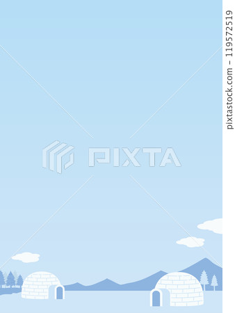 Sunny snowy field background 119572519