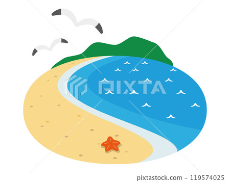 Illustration of the beach 119574025