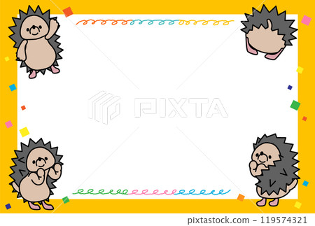 可愛的刺蝟框架 可愛的刺蝟框架 119574321