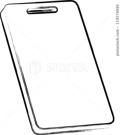 Brush-drawn single icon: Cutting board 119574894