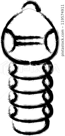 Brush-drawn mini insect illustration icon: Caterpillar Brush-drawn mini insect illustration icon: Caterpillar 119574911