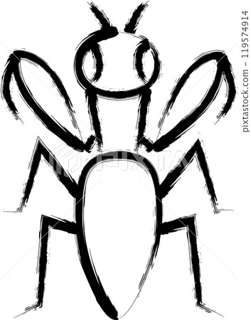 畫筆繪製的迷你昆蟲插畫圖示螳螂 119574914