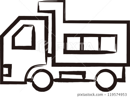 刷寫車輛單項圖示自卸車 119574953
