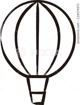Brush-drawn vehicle icon: Balloon 119574973