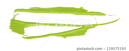 Separate torn green brush strokes on white background. Separate torn green brush strokes on white background. 119575193