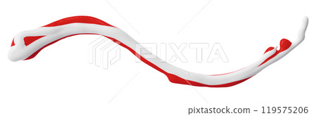 red watercolor drop zigzag isolated on white background 119575206