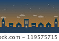 Sunset town illustration background 02 119575715