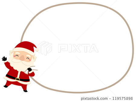 聖誕聖誕老人演講氣泡框/白色 聖誕聖誕老人演講氣泡框/白色 119575898