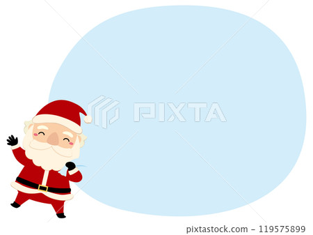 聖誕聖誕老人演講氣泡框/藍色 119575899